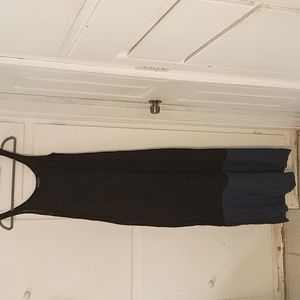 Vince 100% cotton Colorblock black and blue Sleeveless Knit Maxi Dress S…